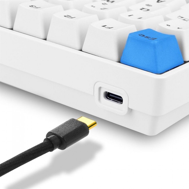 Sharkoon SKILLER SGK50 S3 PBT keyboard Gaming USB QWERTZ German White Sharkoon SKILLER SGK50 S3 PBT keyboard Gaming USB QWERTZ German White