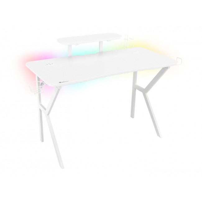 Genesis Gaming Tisch HOLM 320 RGB wei (120cm x 75cm)
