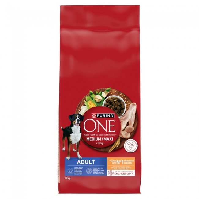 PURINA One Adult Medium/Maxi Rich in chicken with rice - dry dog food - 12kg