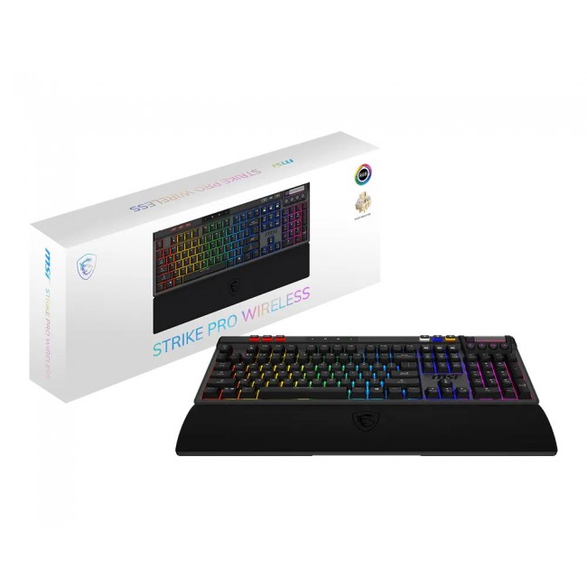 MSI STRIKE PRO WIRELESS keyboard Gaming USB + Bluetooth QWERTY US English Black