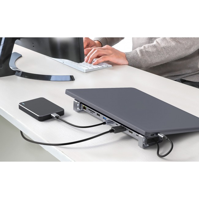 MANHATTAN 10-in-1 4K USB-C PD Dockingstation 2xHDMI