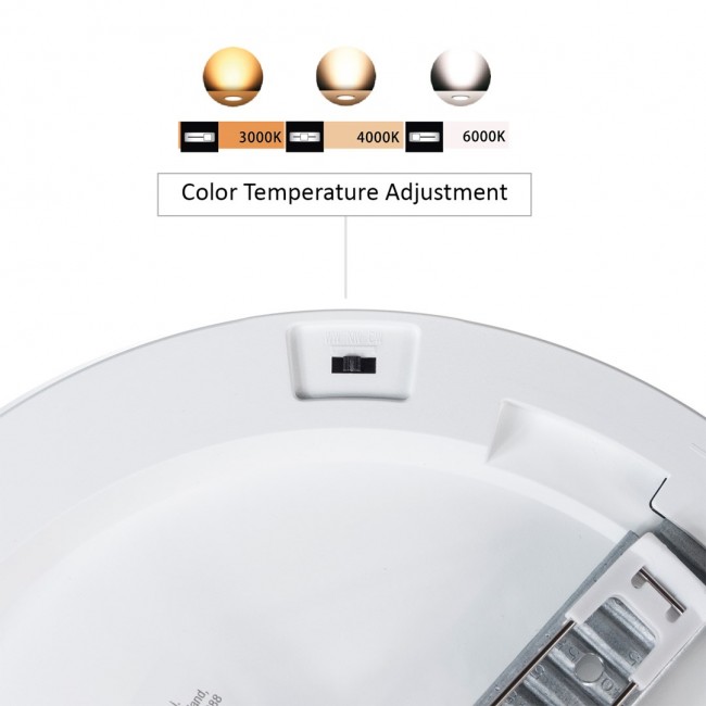 LED plafond panel 7in1 flush-mounted ultra slim 30W 3 colors (WW, NW, CW) Led4U LD142 microwave built-in power supply