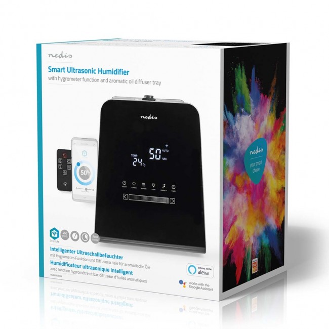 Nedis SmartLife Black Ultrasonic Humidifier 5.5L
