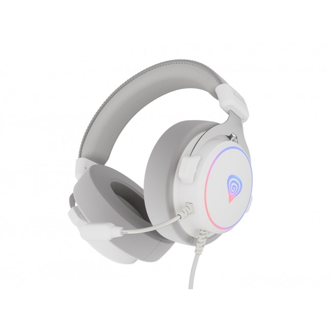 GENESIS Neon 764 White Headset Wired Head-band Gaming USB Type-A