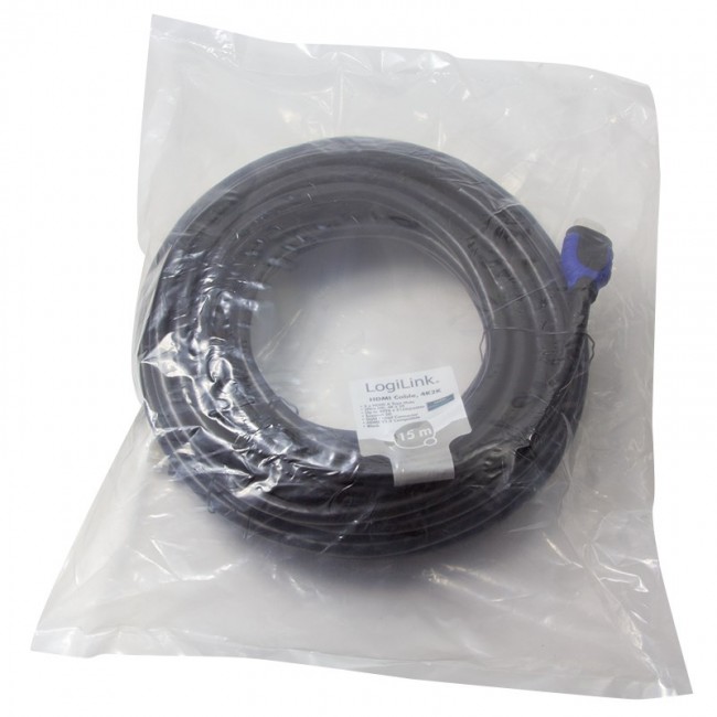 LogiLink CH0067 HDMI cable 15 m HDMI Type A (Standard) Black