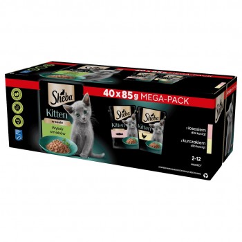 SHEBA Kitten Selection of Flavors in Sauce - wet cat food - 40x85 g