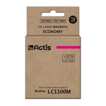 Actis KB-1100M Ink Cartridge (replacement for Brother LC1100M/980M Standard 19 ml Magenta)