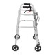 Four-wheeled wheelchair with brakes TIMAGO JMC-C 3223 Silver