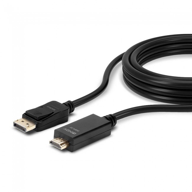 Lindy 3m DisplayPort to HDMI 10.2G Cable Lindy 3m DisplayPort to HDMI 10.2G Cable