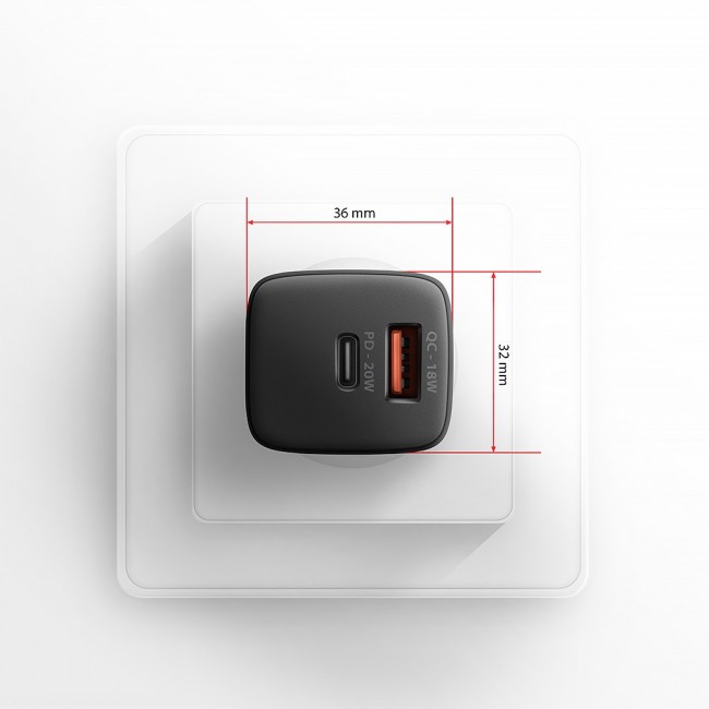 Axagon ACU-PQ20 wall charger QC3.0/AFC/FCP+ PD type-C 20 W - schwarz - USB Typ C Mobile phone, Smartphone, Smartwatch, Tablet, Universal Black AC Fast charging Indoor Axagon ACU-PQ20 wall charger QC3.0/AFC/FCP+ PD type-C 20 W - schwarz - USB Typ C Mobile phone, Smartphone, Smartwatch, Tablet, Universal Black AC Fast charging Indoor
