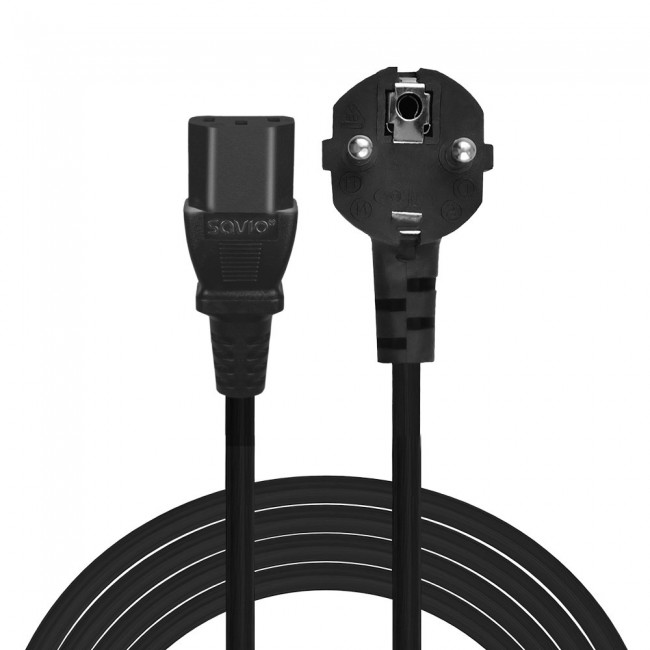 SAVIO CL-181 Power cable CEE 7/7 (E/F) IEC C13 5m SAVIO CL-181 Power cable CEE 7/7 (E/F) IEC C13 5m