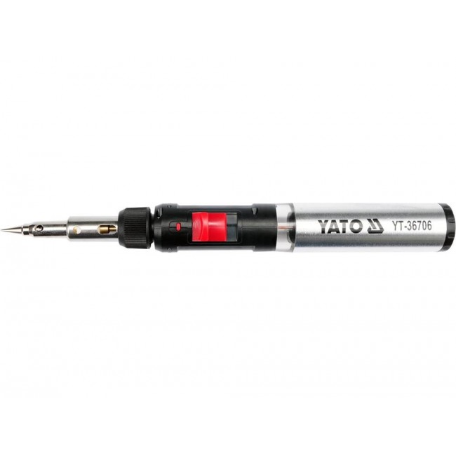 Yato YT-36706 soldering iron Gas soldering iron 1300 C Black, Red, Stainless steel Yato YT-36706 soldering iron Gas soldering iron 1300 C Black, Red, Stainless steel