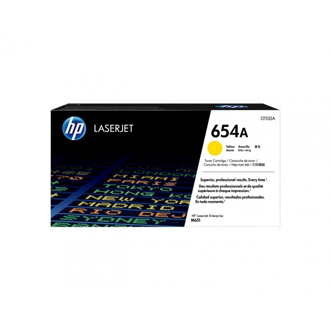 HP 654A Yellow Original LaserJet Toner Cartridge HP 654A Yellow Original LaserJet Toner Cartridge
