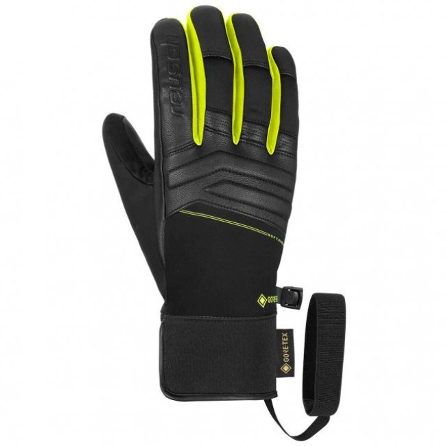 REUSCH JUPITER GORE-TEX GLOVES SIZE 8.5 BLACK AND YELLOW