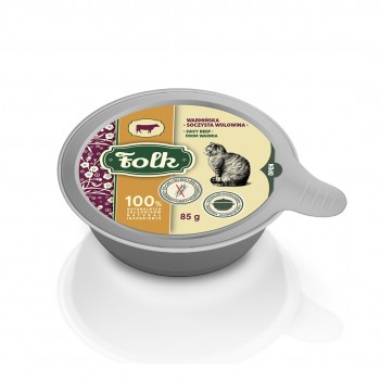 FOLK Juicy beef from Warmia - wet cat food - 85g