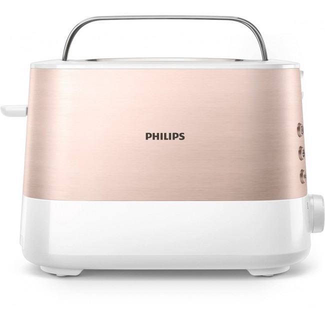 Philips Viva Collection HD2638/11 toaster 7 2 slice(s) 950 W Rose gold, White