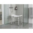 Rectangular shower stool with height adjustment Rectangular shower stool with height adjustment