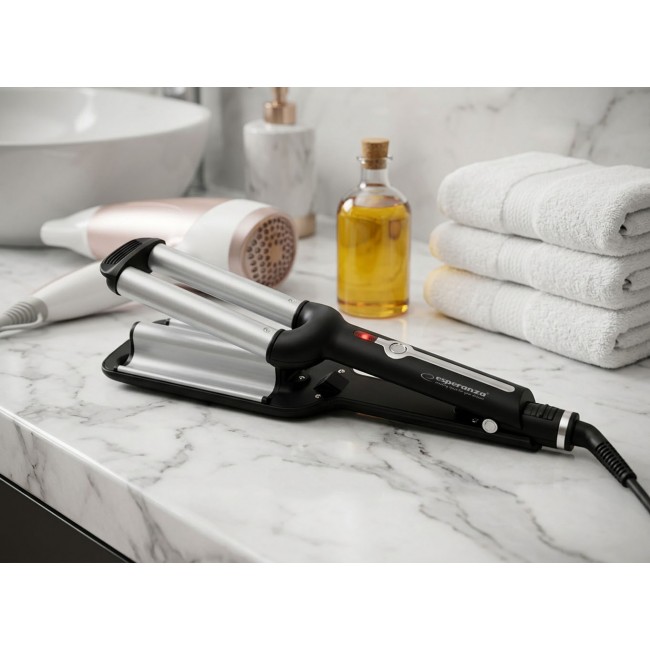 Esperanza EBL013 hair styling tool Curling iron Black,Silver 1.8 m 55 W