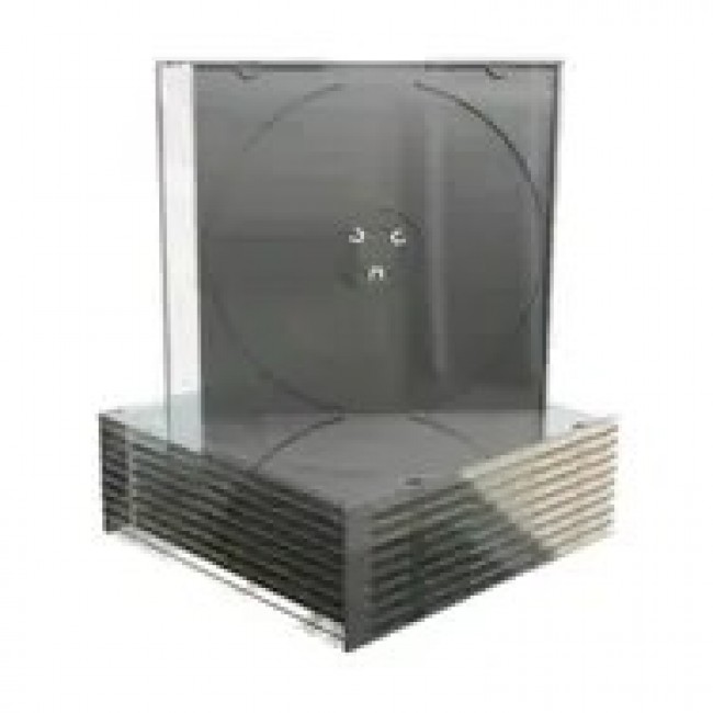 MediaRange BOX21 optical disc case Jewel case 1 discs Black, Transparent