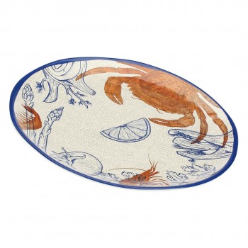 ROSE&TULIPANI Ocean Life Large Round Melamine Tray 42 cm