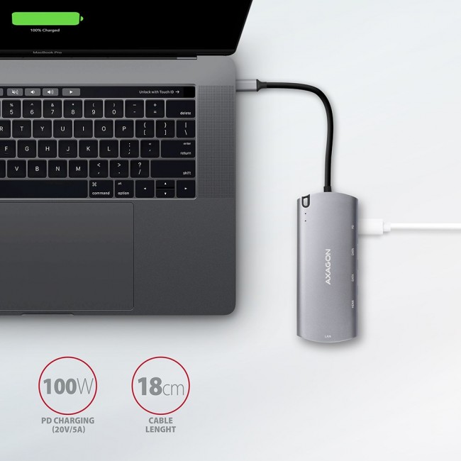 AXAGON HMC-6M2, USB 3.2 Gen 1 hub, por AXAGON HMC-6M2, USB 3.2 Gen 1 hub, por