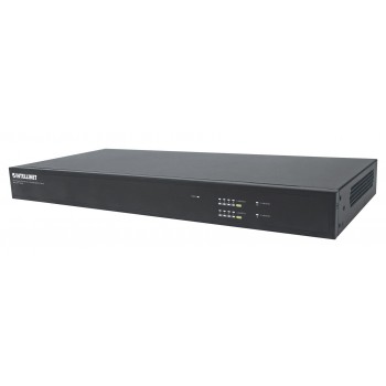 Intellinet 8-Port Gigabit Ethernet PoE+ Web-Managed AV Switch with 2 SFP Uplinks, Eight Rear-Facing PoE+ ports, IEEE 802.3at Power over Ethernet (PoE+), Layer2+, Two 1 GbE SFP Open Slots, Endspan, 19