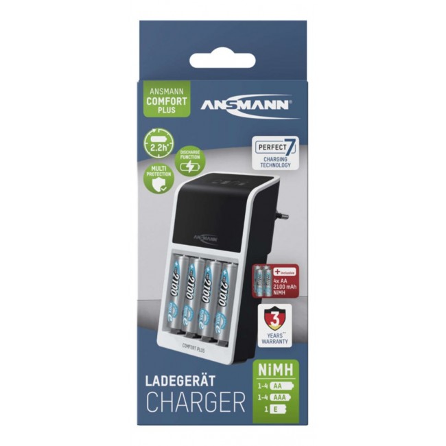 Ansmann Comfort Plus battery charger Universal AC Ansmann Comfort Plus battery charger Universal AC