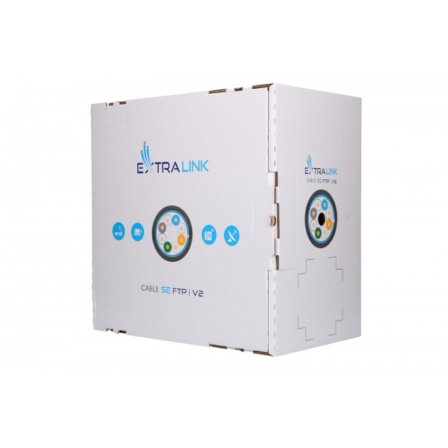 Extralink Twisted pair CAT5E FTP (F/UTP) V2 Outdoor 305M Extralink Twisted pair CAT5E FTP (F/UTP) V2 Outdoor 305M