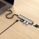 Satechi ST-P6SM interface hub USB Type-C 10000 Mbit/s Grey