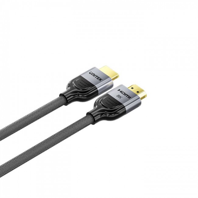 UNITEK 8K Braided Nylon 1M HDMI cable HDMI Type A (Standard) Grey