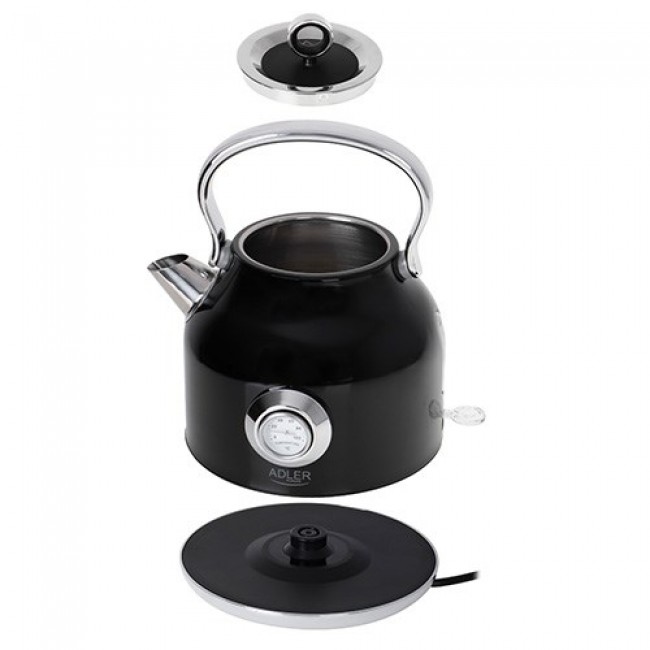 Adler AD 1346B electric kettle 1.7 L 2200 W Black, Metallic Adler AD 1346B electric kettle 1.7 L 2200 W Black, Metallic