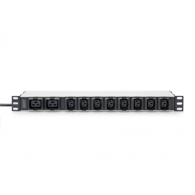 Digitus Socket strip with aluminum profile, 10-way, 2 m supply cable, IEC C20 plug Digitus Socket strip with aluminum profile, 10-way, 2 m supply cable, IEC C20 plug