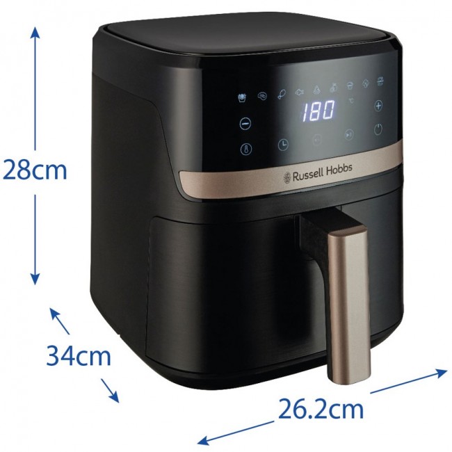 Russell Hobbs SatisFry Hei luftfritteuse Single 4.3 L Stand-alone 1300 W Hot air fryer Black
