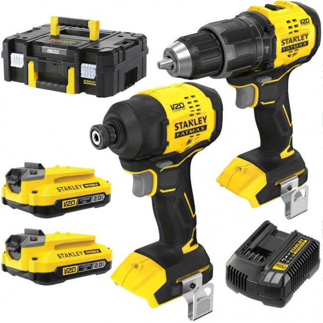 STANLEY ZESTAW V20 (SFMCD716, SFMCD811) 2x2,0Ah PRO-STACK BL