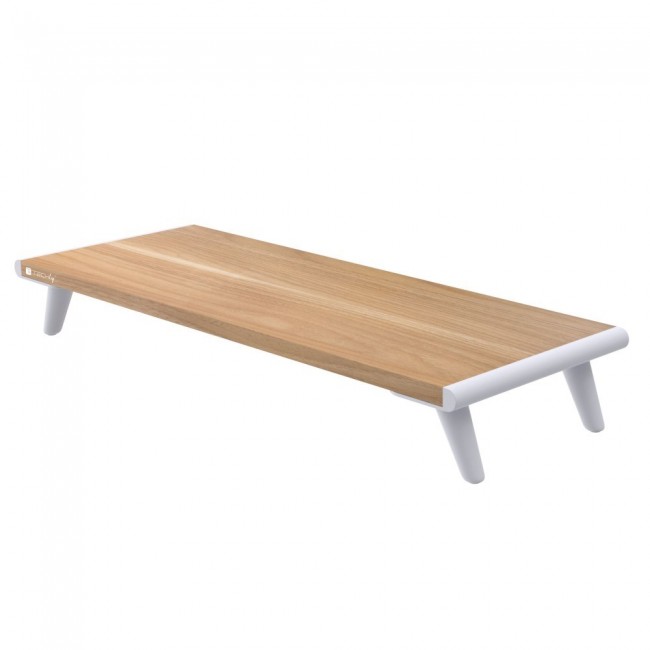 Techly ICA-MS 389 monitor mount / stand Desk White, Wood