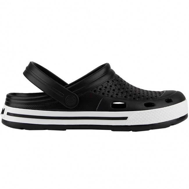 Men's clogs Coqui Lindo black and white 6403-100-2232 45