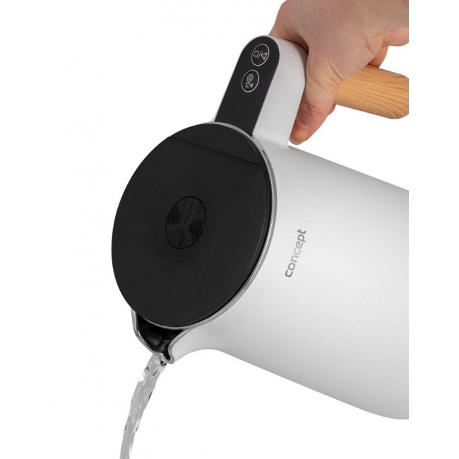 Stainless Steel Kettle White 1.5 l Salt & Pepper Concept RK3300 Stainless Steel Kettle White 1.5 l Salt & Pepper Concept RK3300