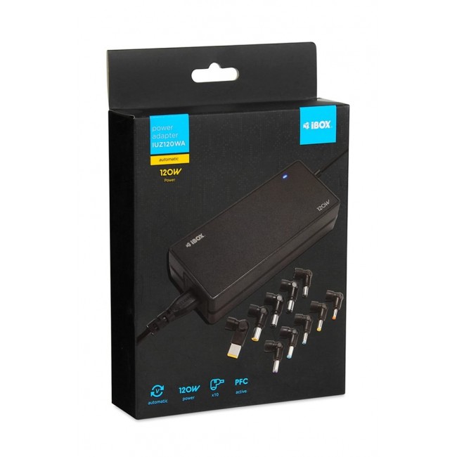 iBox IUZ120WA power adapter/inverter Indoor 120 W Black iBox IUZ120WA power adapter/inverter Indoor 120 W Black