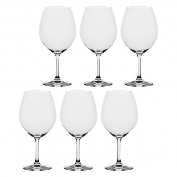 LA PORCELLANA BIANCA NOVELLO Set of 6 Burgundy Wine Glasses 710 ml