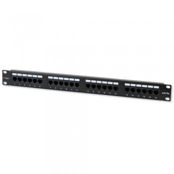Techly Patch Panel UTP 24 Ports RJ45 Cat.5E I-PP 24-RU-C5ET