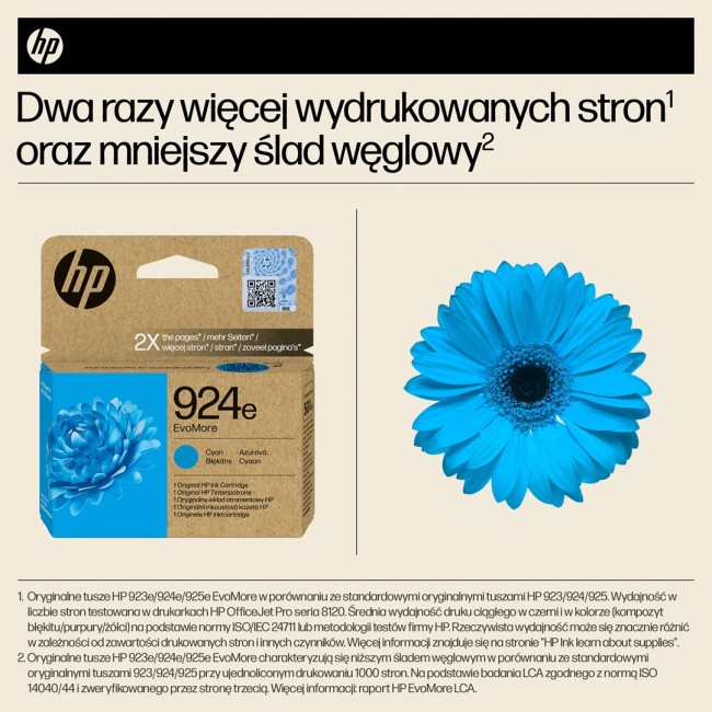 HP 924e EvoMore Cyan Original Ink Cartridge HP 924e EvoMore Cyan Original Ink Cartridge