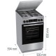Gorenje GKS5C71XF Freestanding cooker with oven Silver Gorenje GKS5C71XF Freestanding cooker with oven Silver