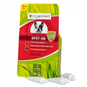 BOGAR Bogaprotect Spot-on S (4-10 kg) - drops against fleas and ticks for dogs 3x1.2 ml
