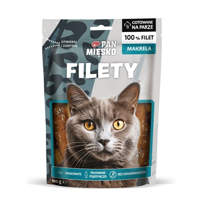 PAN MIĘSKO Mackerel fillets - cat treats - 100g PAN MIĘSKO Mackerel fillets - cat treats - 100g