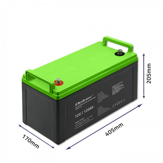 Qoltec 53081 Gel battery | 12V | 120AH