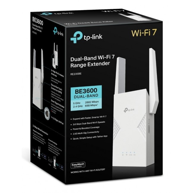 TP-Link BE3600 Network transmitter & receiver White 2500 Mbit/s