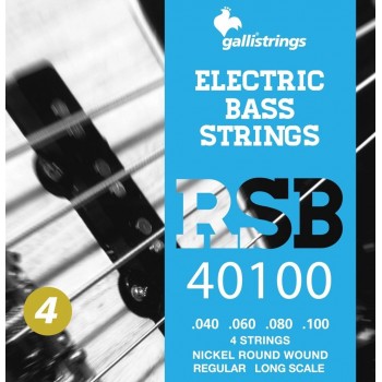 Galli RSB40100 - struny do gitary basowej .040-.100, niklowana owijka roundwound