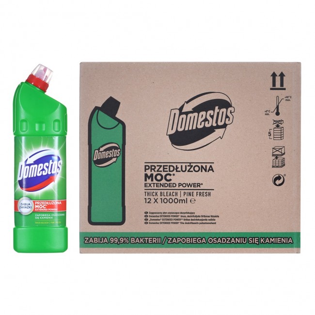 DOMESTOS TOILET CLEANER PINE 1L x 12