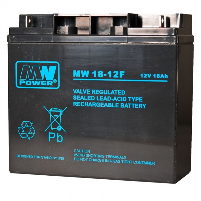 MW Power MW 18-12 UPS battery Sealed Lead Acid (VRLA) 12 V 18 Ah MW Power MW 18-12 UPS battery Sealed Lead Acid (VRLA) 12 V 18 Ah