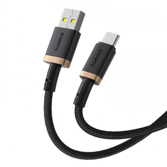 Baseus Dura USB Type A to Type C 60 W fast charging cable 2 m Black, Gold Baseus Dura USB Type A to Type C 60 W fast charging cable 2 m Black, Gold
